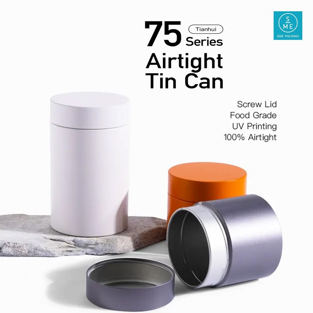 SME Packing | Round Tin Canister 75 series กระป๋อง กระป๋องกาแฟ กระป๋องชา กระป๋องมัทฉะ