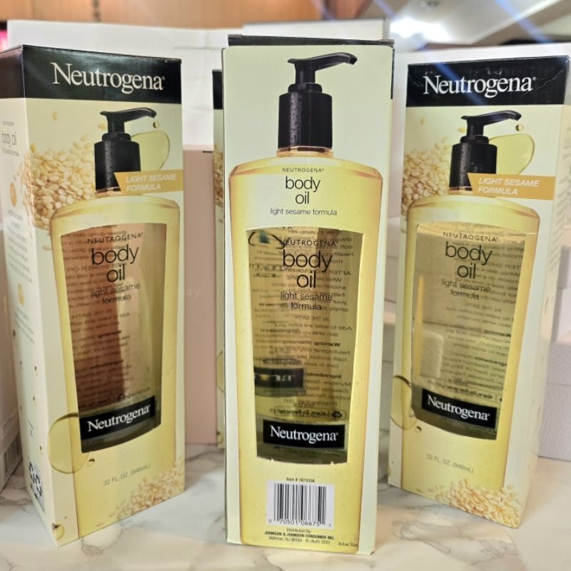 (📍ขวดใหญ่นำเข้า USA) Neutrogena Lightweight Body Oil for Dry Skin Sheer Body Moisturizer in Light Se