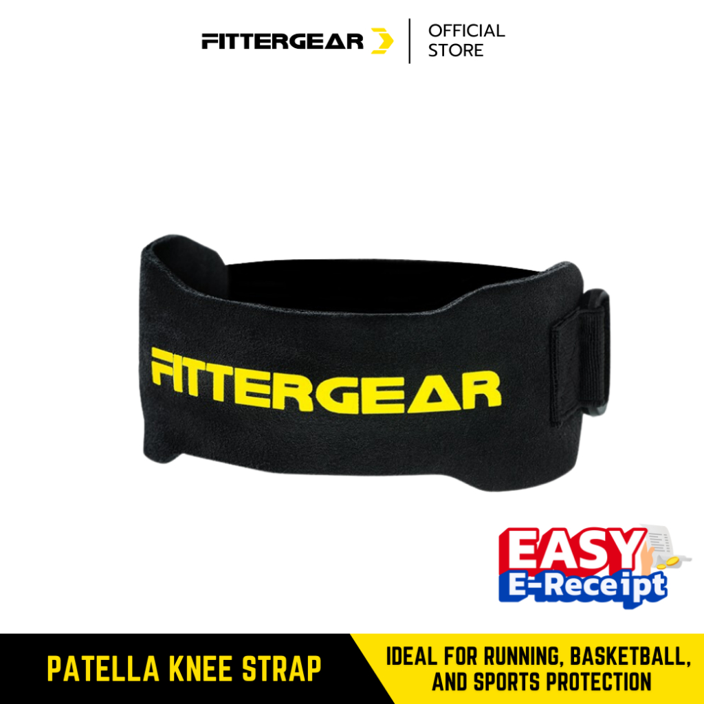 FITTERGEAR : PATELLA KNEE STRAP สายรัดเข่า ซัพพอร์ตหัวเข่าและสะบ้า วัสดุหนังแท้ 1 ชิ้น