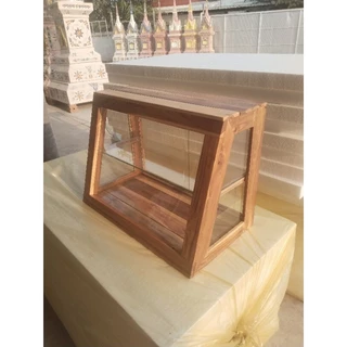 ส่งฟรี ส่งด่วน ตู้ขนมกลางไม้สัก4D.กดสั่งครั้งละ 1 มีบานเลื่อน 57 * 32 * 41 ซมหนัก 9 กิโลกรัม
