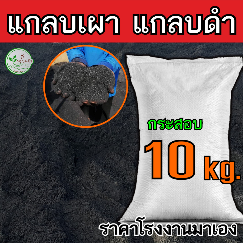 แกลบดำ แกลบเผา ไบโอซาร์ กระสอบ10 กิโล ล้างน้ำพร้อมใช้ คุณภาพดี ป้องกันเชื้อรา เถ้าแกลบ แกลบดำล้วนใช้ผสมดิน