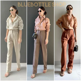 เสื้อลินินแท้ 100% 🍊🤎เกรดพรีเมี่ยม โทนสีน้ำตาล ส้ม มีไซค์ค่ะ
