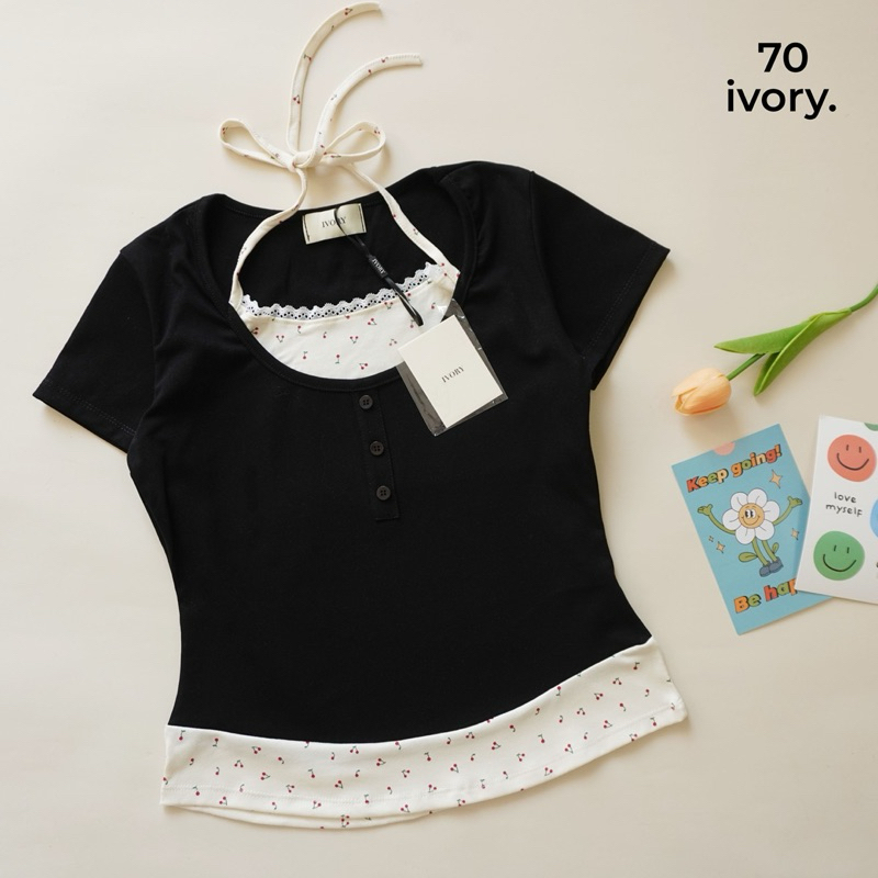 38-70 เสื้อยืดยูนิโคล่ แฟชั่นแขนสั้นผูกคอ ผ้ายูนิโคล่ เนื้อนุ่มใส่สบาย