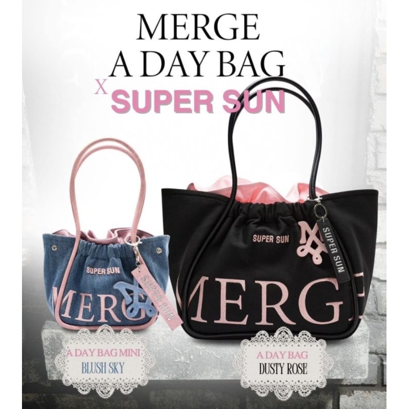 3,662 พร้อมส่ง Merge A Day Bag Medium Black&Ivory แท้ ใหม่มือ1 ไม่แกะกล่อง