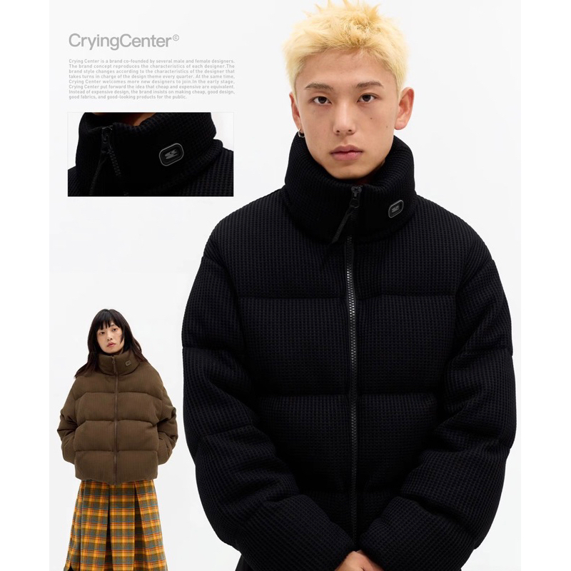 CryingCenter เสื้อโค้ท/แจ็คเก็ตกันหนาว Waffle Bread Cotton Jacket
