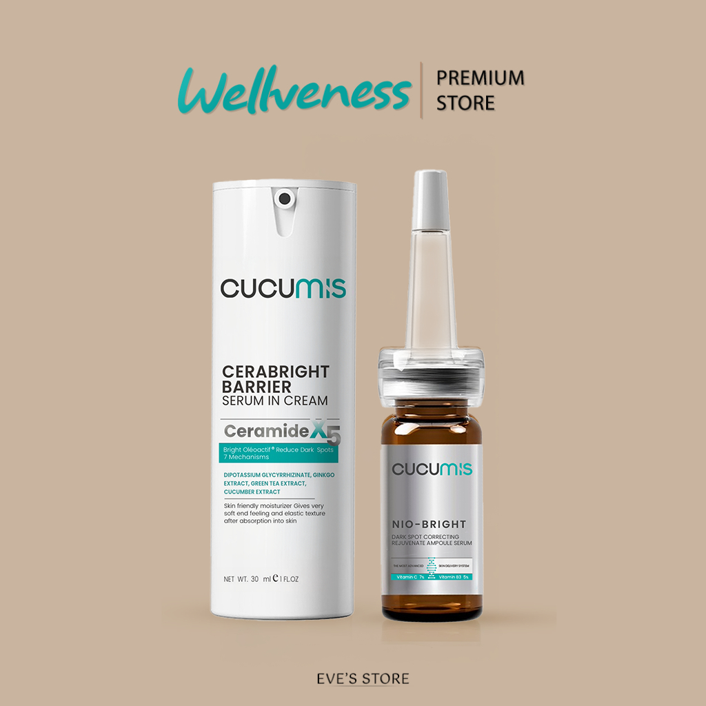 CUCUMIS คู่หูหน้าใส NIO-BRIGHT AMPOULE SERUM และ CERABRIGHT SESUM IN CREAM [ส่งฟรี!!]