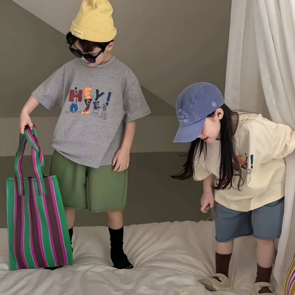 Beryl kidsเสื้อยืดเด็กแขนสั้นลายการ์ตูนเสื้อสวมหัวคอกลมน่า รูปที่ 6