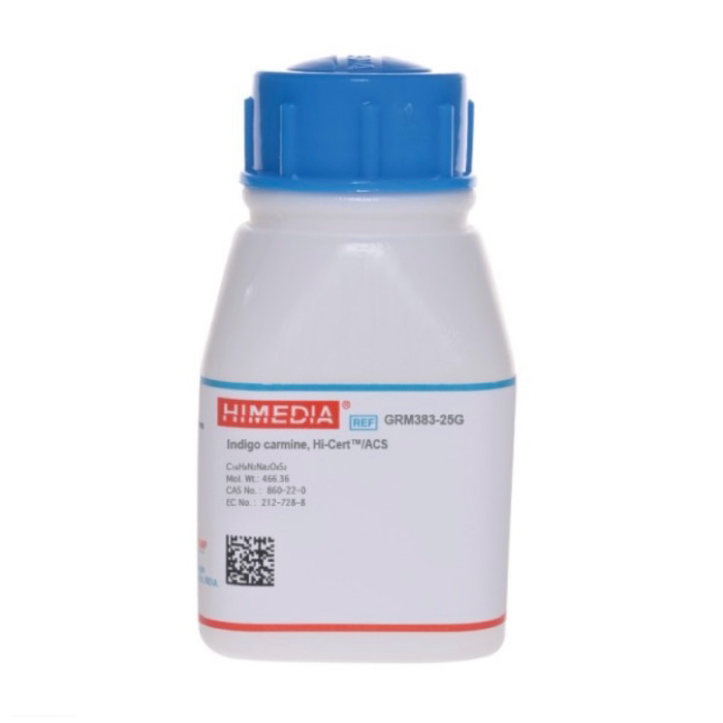 indigo carmine (25 กรัม/ขวด) ยี่ห้อ Hi-media