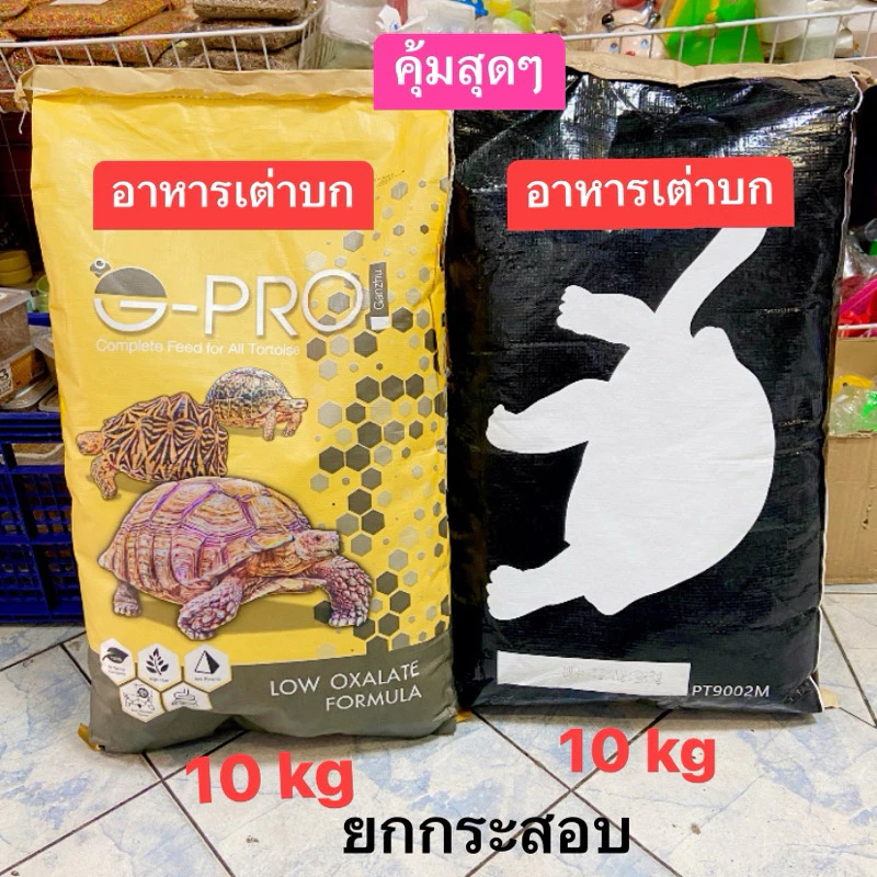 อาหารเต่าบกชนิดกระสอบ 10 kg กันจูและทีบาลานซ์พร้อมส่ง