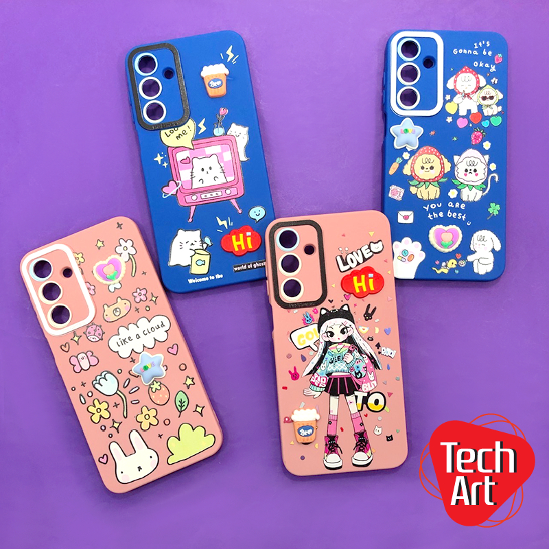 เคส กันเลนส์กล้องนูนลายการ์ตูนOpA15 A16 A17 A3(4g) A38(4g) A3x A5/A9 2020 Reno12(5g)ติดอะไหล่ดาว ป๊อ
