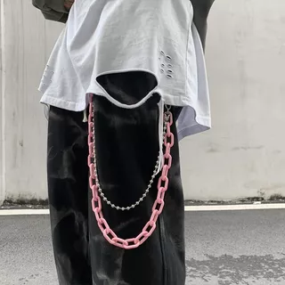 🔥ส่งไวจาก กทม🔥โซ่กางเกง โซ่คล้องกางเกง สายโซ่คล้องกางเกง สไตล์วินเทจ สำหรับผู้ชายและผู้หญิง Hip-Hop Punk Metal Rivets