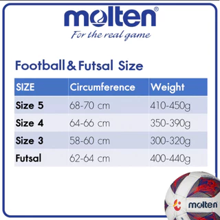 MOLTEN ลูกฟุตบอลเย็บ หนังทีพียู Football MST TPU เบอร์ 4 Pk F4N1000 BL (490)