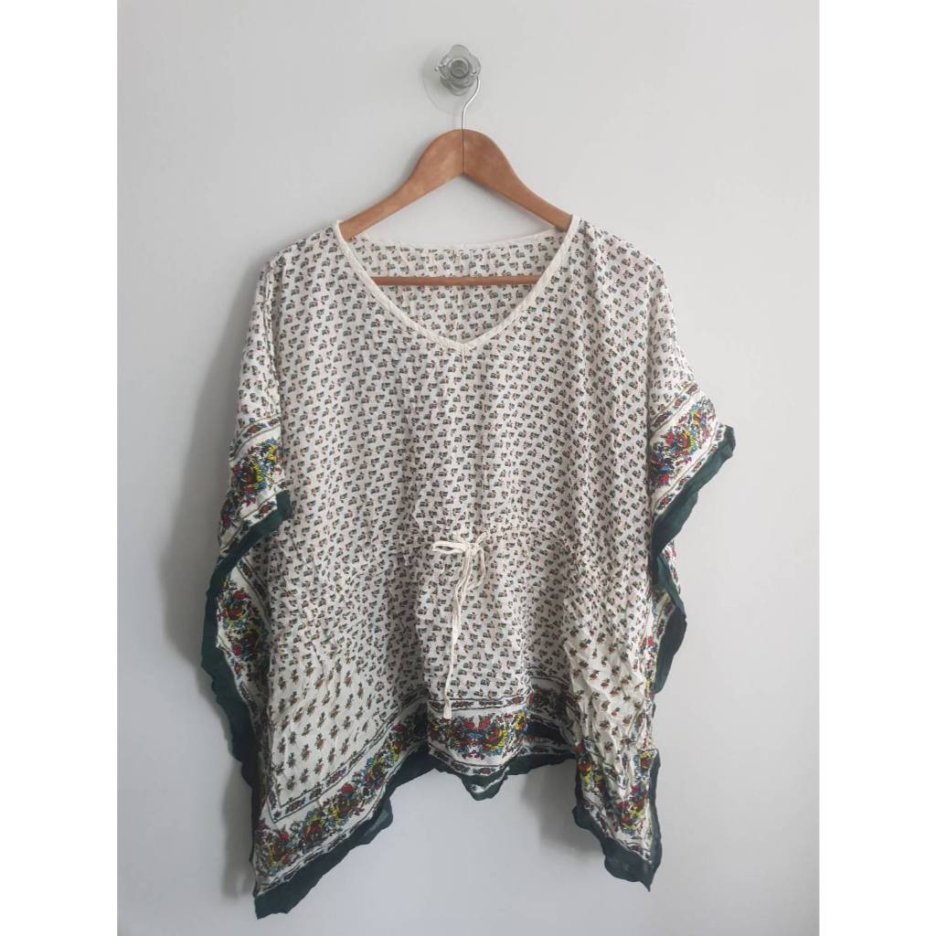 GR-Lเสื้อคอตตอนผ้าบางทรงผีเสื้อลายดอกไม้ F/24