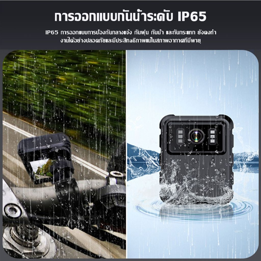 กล้อง IP65 Waterproof  body camera กล้องจิ๋ว คมชัดระดับ 4K กล้องโกโปร การเชื่อมต่อ WIFI มือถือ หน้าจอขนาด 2.0 นิ้ว Night