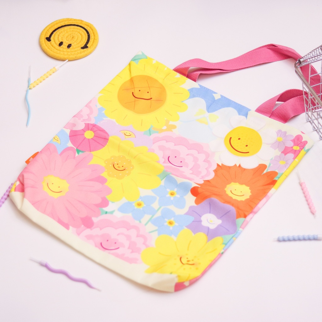allwrite กระเป๋าผ้า ขนาด 40x41 CM ใบใหญ่มาก บรรจุของได้เยอะ แบบซิปเปิด-ปิด AW352
