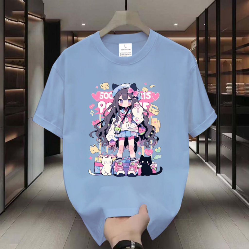 เสื้อยืดสกรีนลายด้านหน้า เสื้อยืดผู้หญิง เสื้อแฟชั่น เสื้อสตรีท เสื้อผ้านุ่มใส่สบาย Q0570