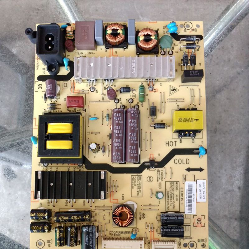 บอร์ดเพาเวอร์ซัพพลายทีวี toshiba 43 นิ้วรุ่น 43 l 5650 VT(แท้ถอด)