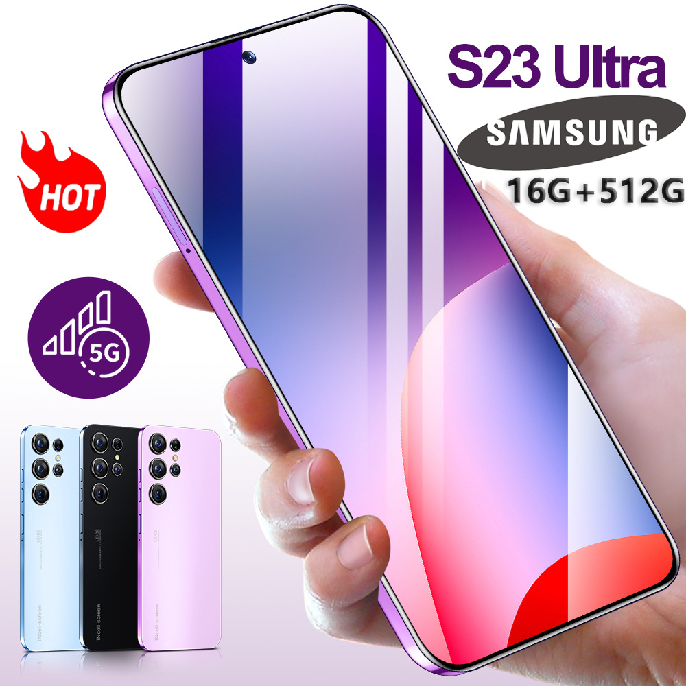 โทรศัพท์ Samsung S23 5G 12GB RAM + 512GB ROM Android 7.5 นิ้ว Original Phone ใหม่ในสต็อก รั