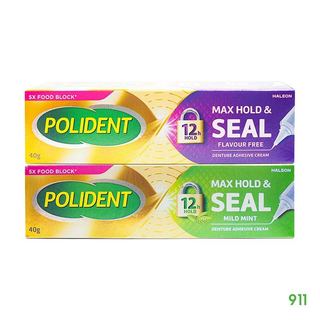 POLIDENT CREAM MAX HOLD AND SEAL โพลิเดนท์ ครีม แม็กซ์โฮล แอนด์ ซีล (เลือกได้) ซื้อ3มีแถมเพิ่ม