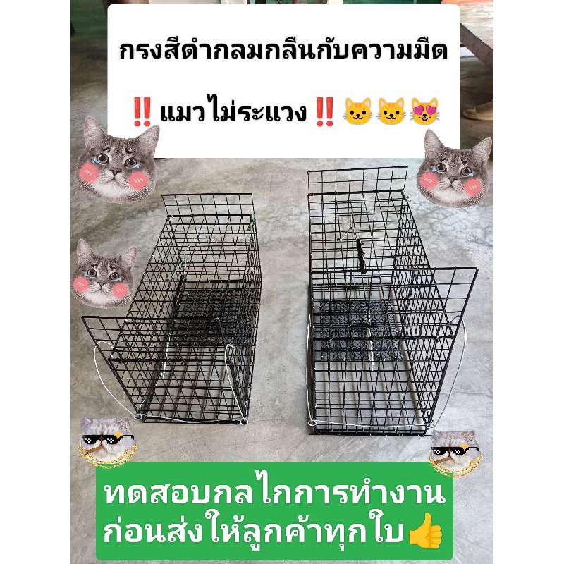 กรงดักแมว กรงจับลูกสุนัข กรงดักสัตว์ ใช้ง่ายไม่ต้องประกอบ(จัดส่งเร็ว!!) ต้องการใบเสร็จรับเงินสามารถแจ้งทางร้านได้ครับ