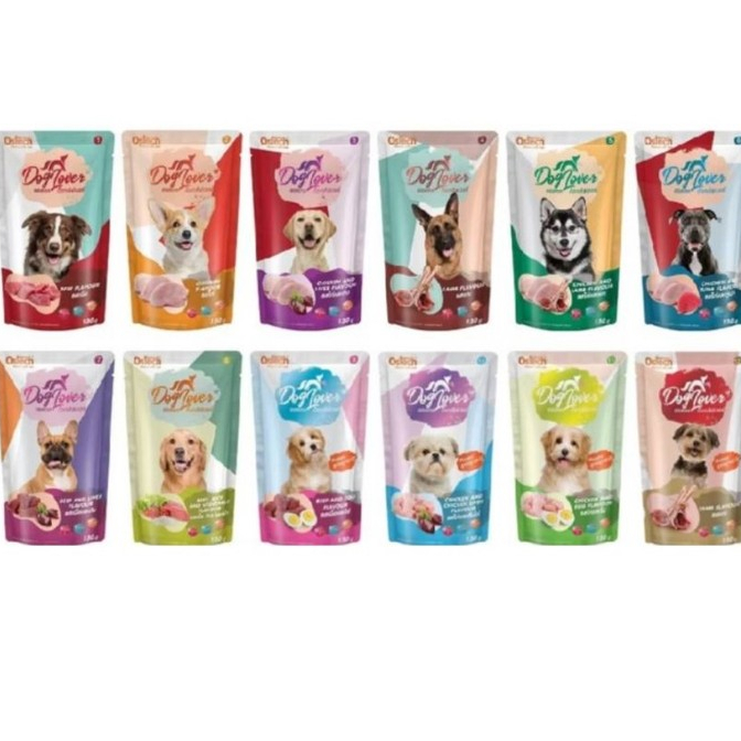Ostech Dog Lover [48 ซอง] ออสเทค ด็อก เลิฟเวอร์ อาหารเปียกสุนัข อร่อย ทานง่าย ขนาด 130 กรัม*โปรดอ่าน