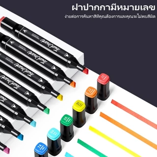 MW ปากกามาร์คเกอร์ 2 หัว ปากกาเมจิก ปากกาวาดภาพ Marker ชุด สำหรับวาดภาพ มาร์คเกอร์ อุปกรณ์ศิลปะ เครื่องเขียน 60/80/120สี