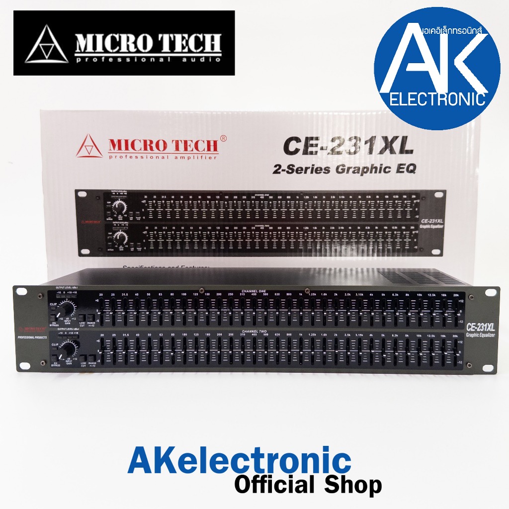 EQ อีคิว EQUALIZER MICROTECH CE-231XL 31 แบนด์ X 2 ชั้น อิควอไรเซอร์ ปรับแต่งเสียง เครื่องเสียงกลางแจ้ง คาราโอเกะ 231