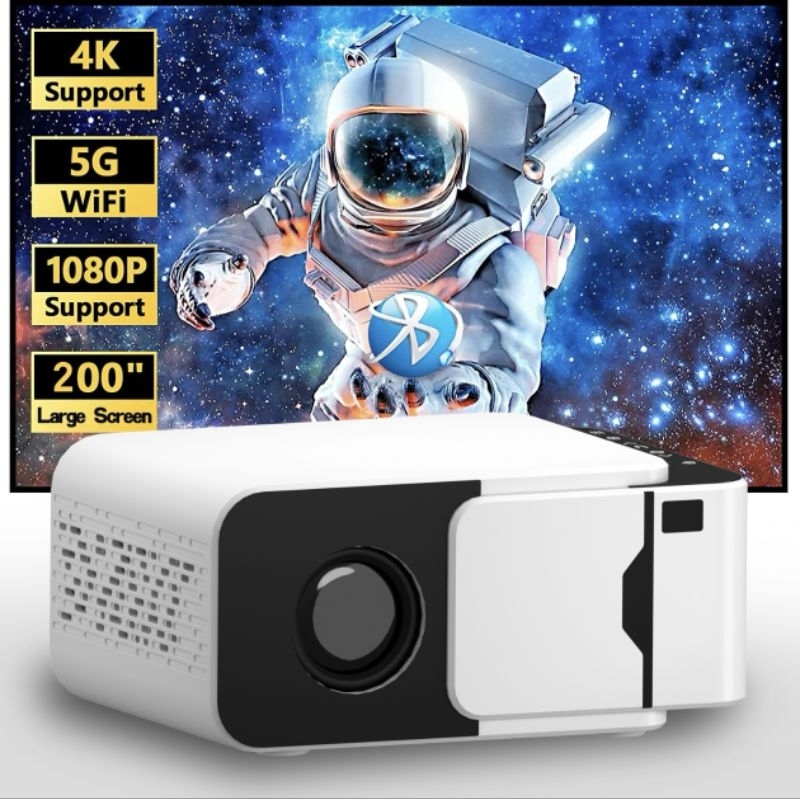 projector mini  Android13 มินิ​โปร​เจ​ค​เตอร์​ mini projector ชัด4K ดู​ netflix ได้​ เชื่อมต่อ WiFi 