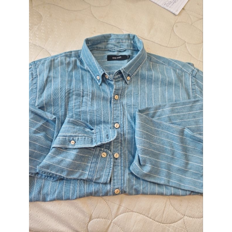 Erawonเสื้อเชิ้ตสีฟ้าอก43สภาพใหม่
