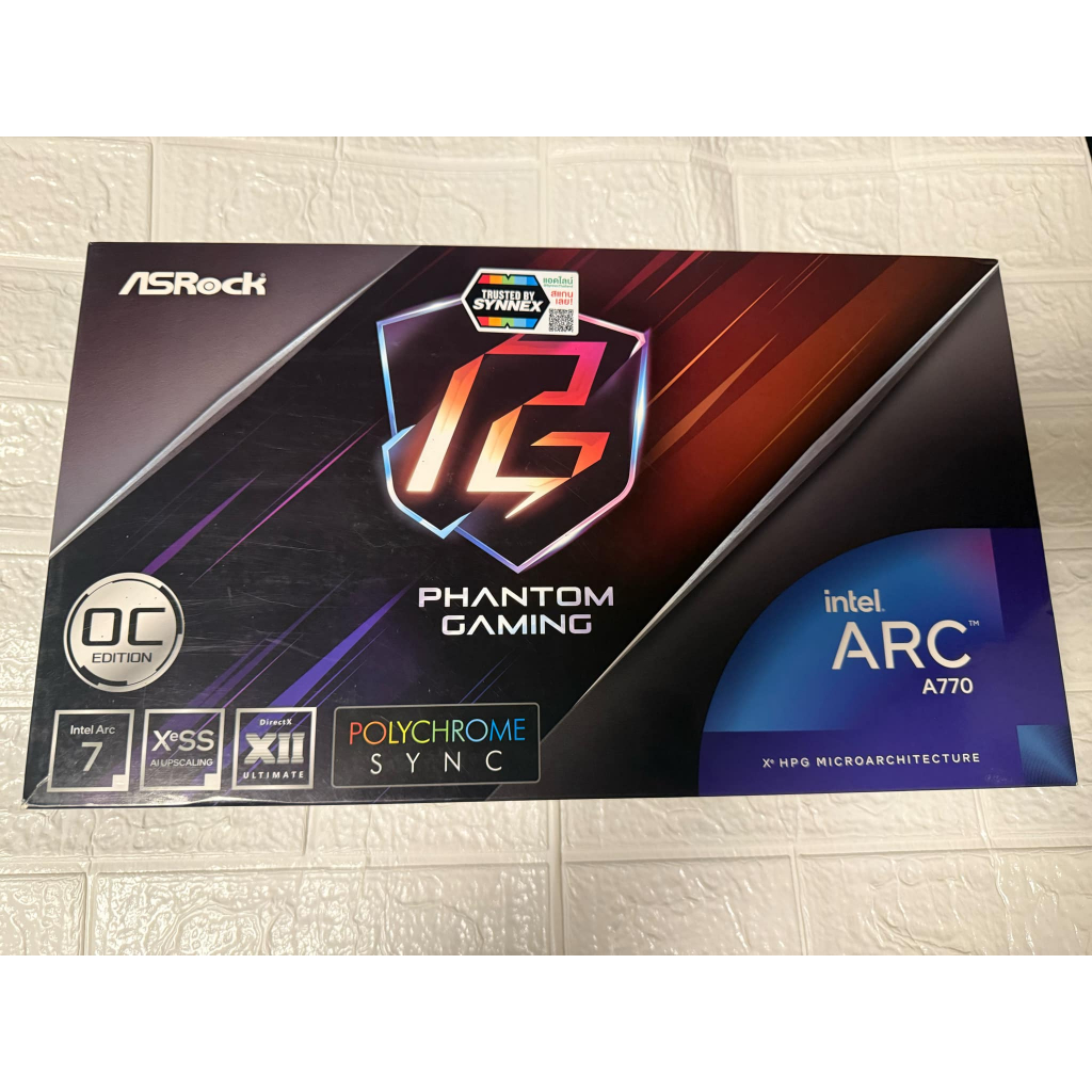 การ์ดจอมือ2 A770/8GB ASROCK ARC A770 PHANTOM GAMING D (OC/D6)