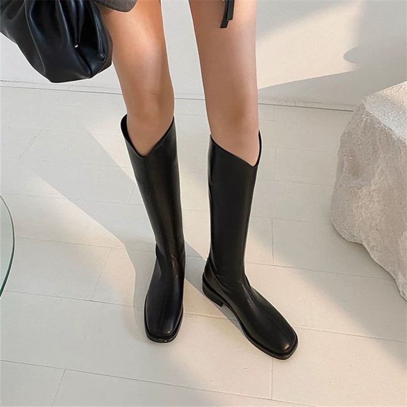Chole G: Honey J Korea Long Boots รองเท้าบูทหนังยาว size 37-42 ส้นสูง3.5cm(SH0075)