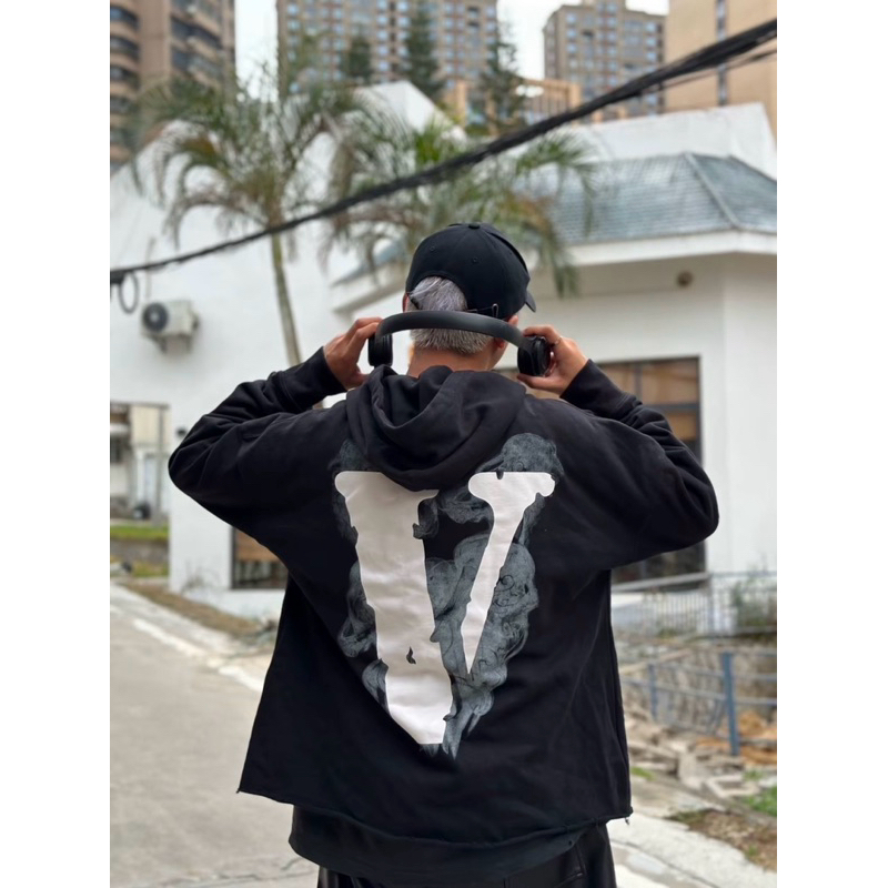 [ของแท้💯%]VLONE SMOKE DEMON ANGEL HOODIE BLACK