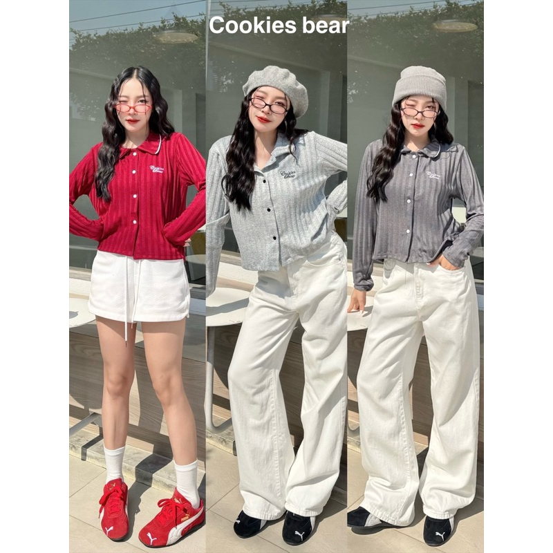 🥨Cookies bear🥨คาดิแกนแขนยาว