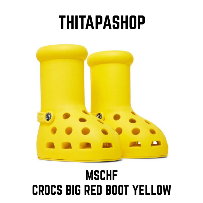 MSCHF X CROCS BIG RED BOOT YELLOW