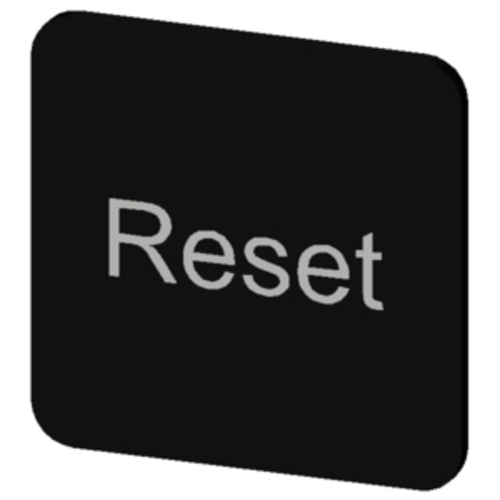 3SU1900-0AF16-0DU0 Labeling plate for gluing on enclosure, label size 22x22 mm, black label, white f