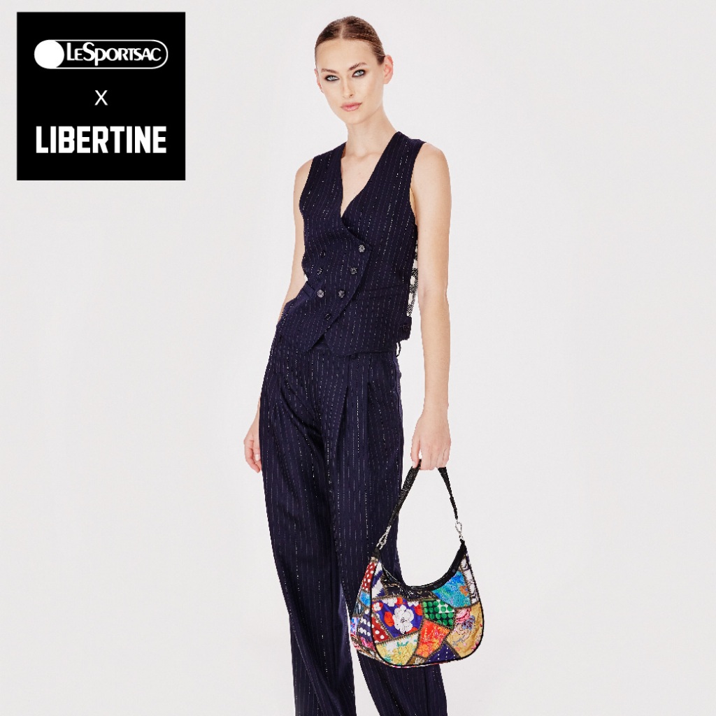 Lesportsac N/S convertible Hobo Bag Shoulder Bag กระเป๋าสะพายข้าง Style 3753 Lesportsac x Libertine
