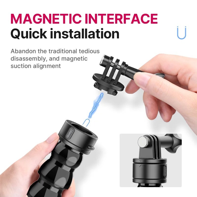 Ulanzi Go Quick II Magnetic Quick Release Mount Clamp ขาตั้งกล้องแบบหนีบโต๊ะ รองรับ GoPro 12/11/10/9