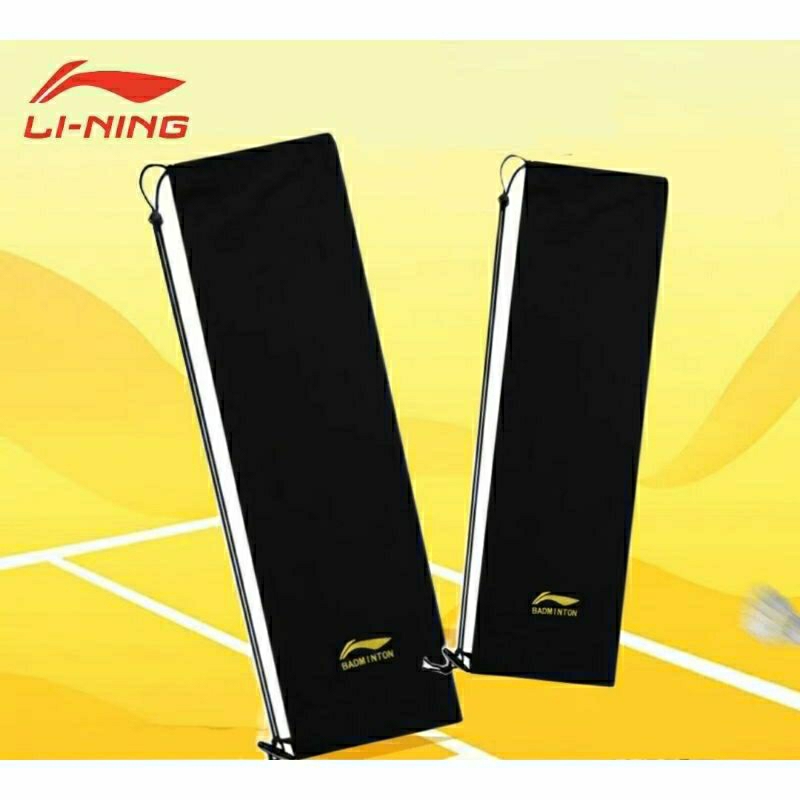 (พร้อมส่ง) Li-Ning ถุงผ้ากำมะหยี่ปักกโลโก้สีทองสำหรับใส่ไม้แบด สินค้ารับประกันของแท้ 100%
