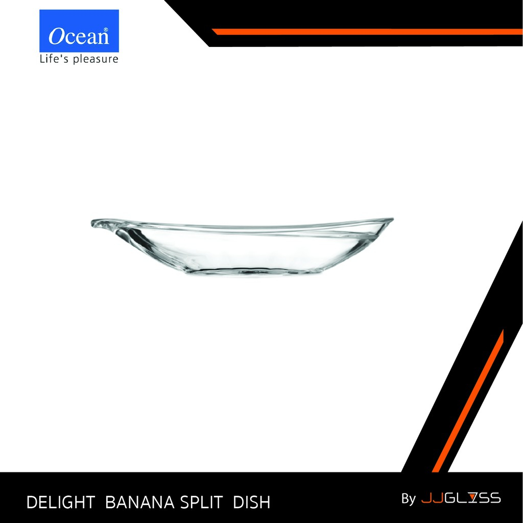 JJGLASS – (Ocean) P02616 Delight Banana Split Dish จานแก้ว จานไอศครีม แก้วโอเชี่ยน สำหรับใส่ไอศครีม ผลไม้ ของว่างต่างๆ