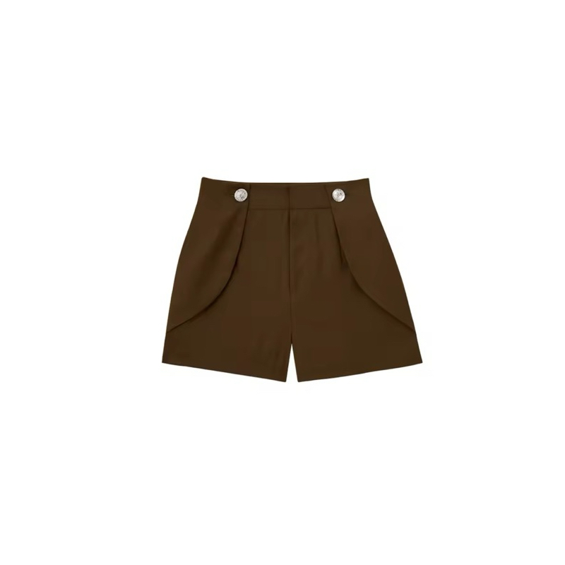 kloset * Detail Shorts (AT21-P002) size:s color:brown 🧸
