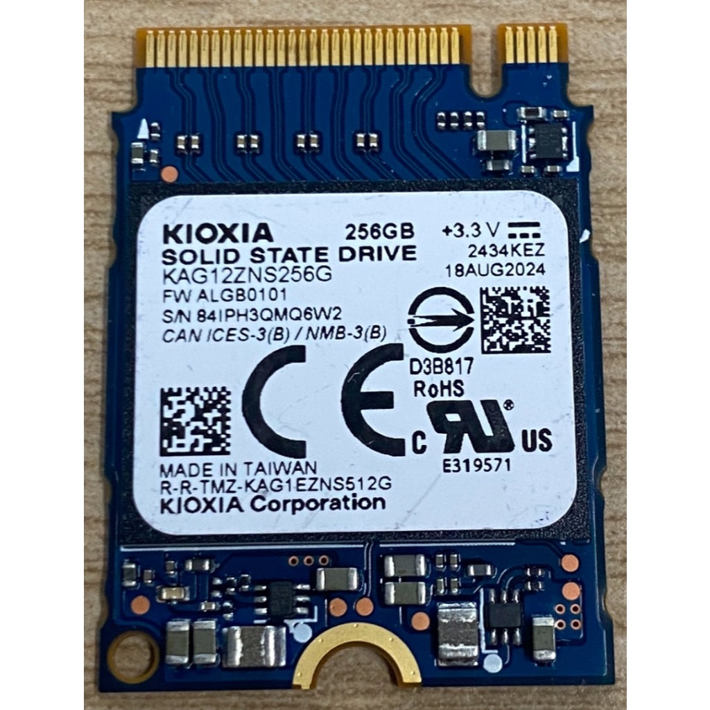 Kioxia 256GB SSD M.2 NVMe
