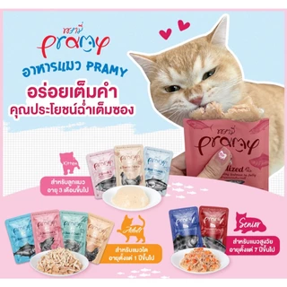 [ยกลัง48ซอง] Pramy อาหารเปียกแมวพรามี่ ส่งทุกวัน ส่งไว(คละรสชาติได้)