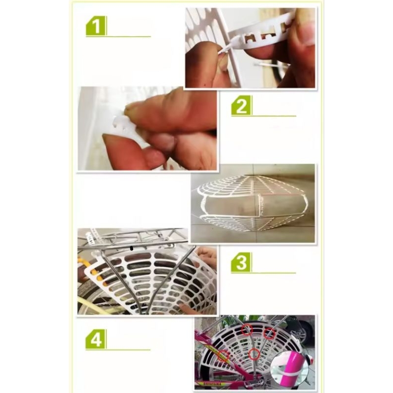 ⭐️พร้อมส่ง⭐ ที่บังขาเด็กเข้าล้อ กันเท้าเข้าล้อ ตระแกรงกันล้อ สำหรับรถจักรยาน ติดง่าย - รูปที่ 2