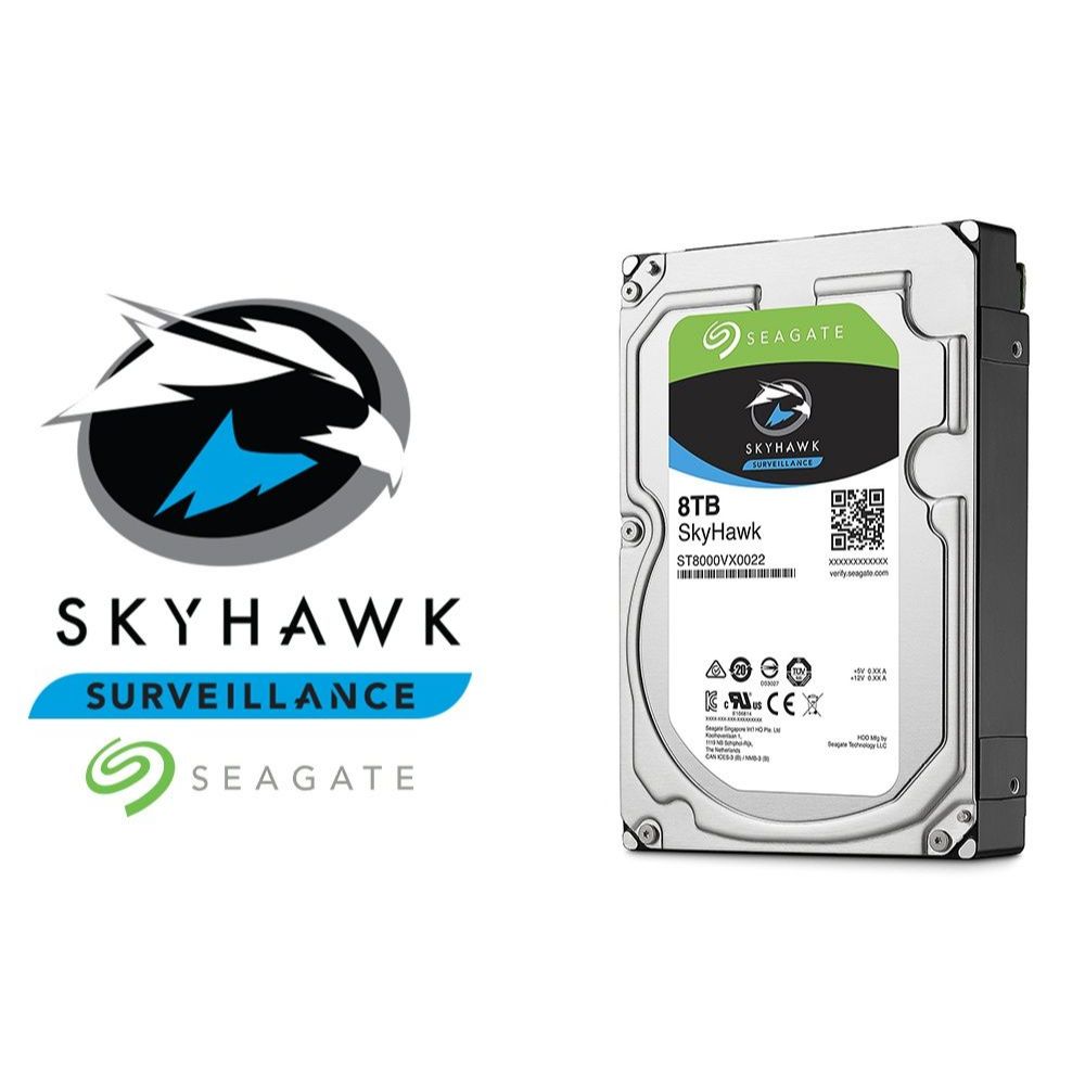 8 TB HDD CCTV SEAGATE SKYHAWK AI (7200RPM, 256MB, SATA-3, ST8000VE001)