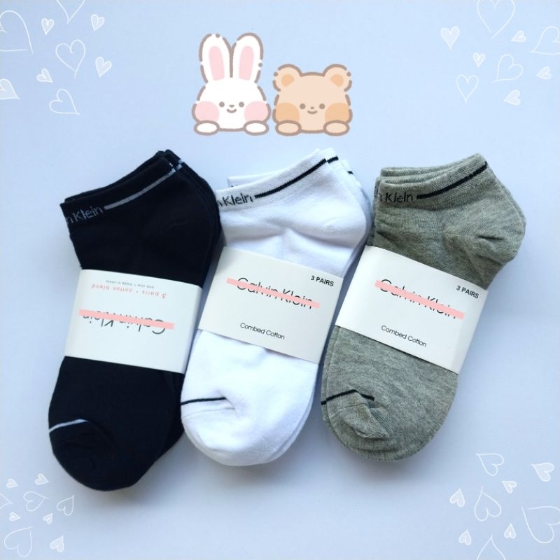 ❣️พร้อมส่ง❣️ข้อสั้น ฟรีไซร์35-42❣️ 1แพ็คมี3คู่ ขาว ดำ เทา ลายสวย สุภาพ ดูดี ใส่สะบาย ระบายอากาศดีค่ะพี่ๆ