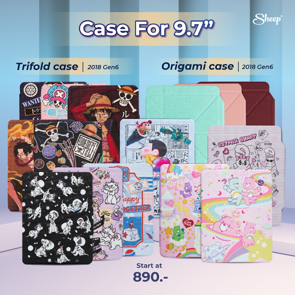 [Origami/Trifold 9.7 2018] เคสสำหรับไอแพด 9.7 2018 Gen6 เคสคุณภาพดีที่สุดจาก AppleSheep มีที่เก็บปากกา Pencil พร้อมส่ง