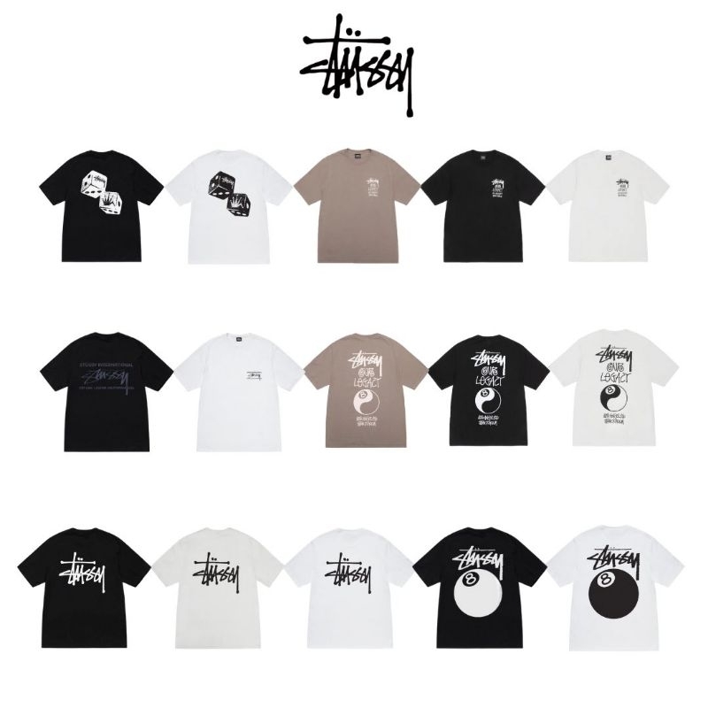 (สินค้าพร้อมส่ง!!!!) STUSSY เสื้อยืด TEE สินค้าแท้ มีหลักฐานสั่งซื้อ (ส่งแมสได้คะ🛵)