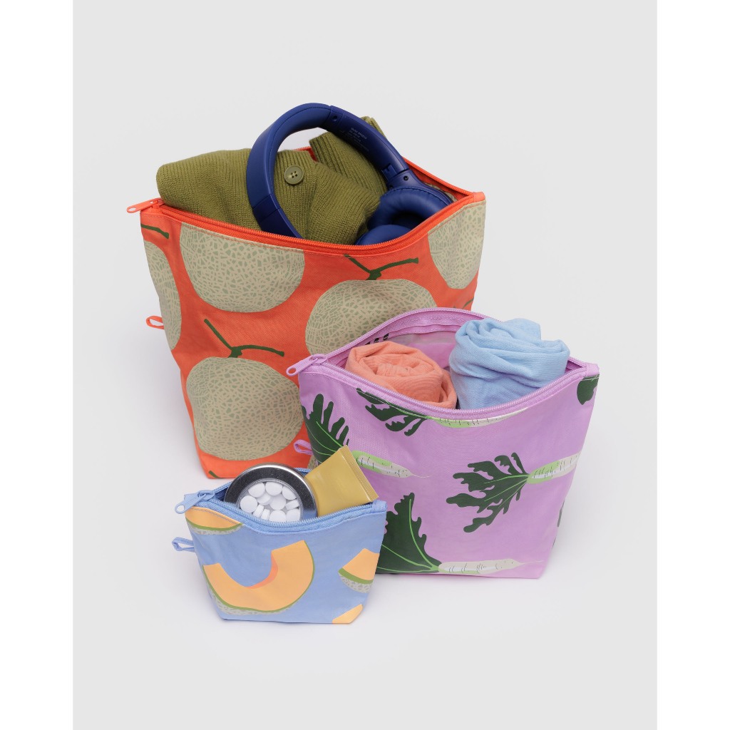(พร้อมส่ง) BAGGU Go Pouch Set กระเป๋าใส่ของเอนกประสงค์ เหมาะสำหรับใส่ของเดินทาง เซ็ทละ 3 ชิ้น กระเป๋าจัดระเบียบ