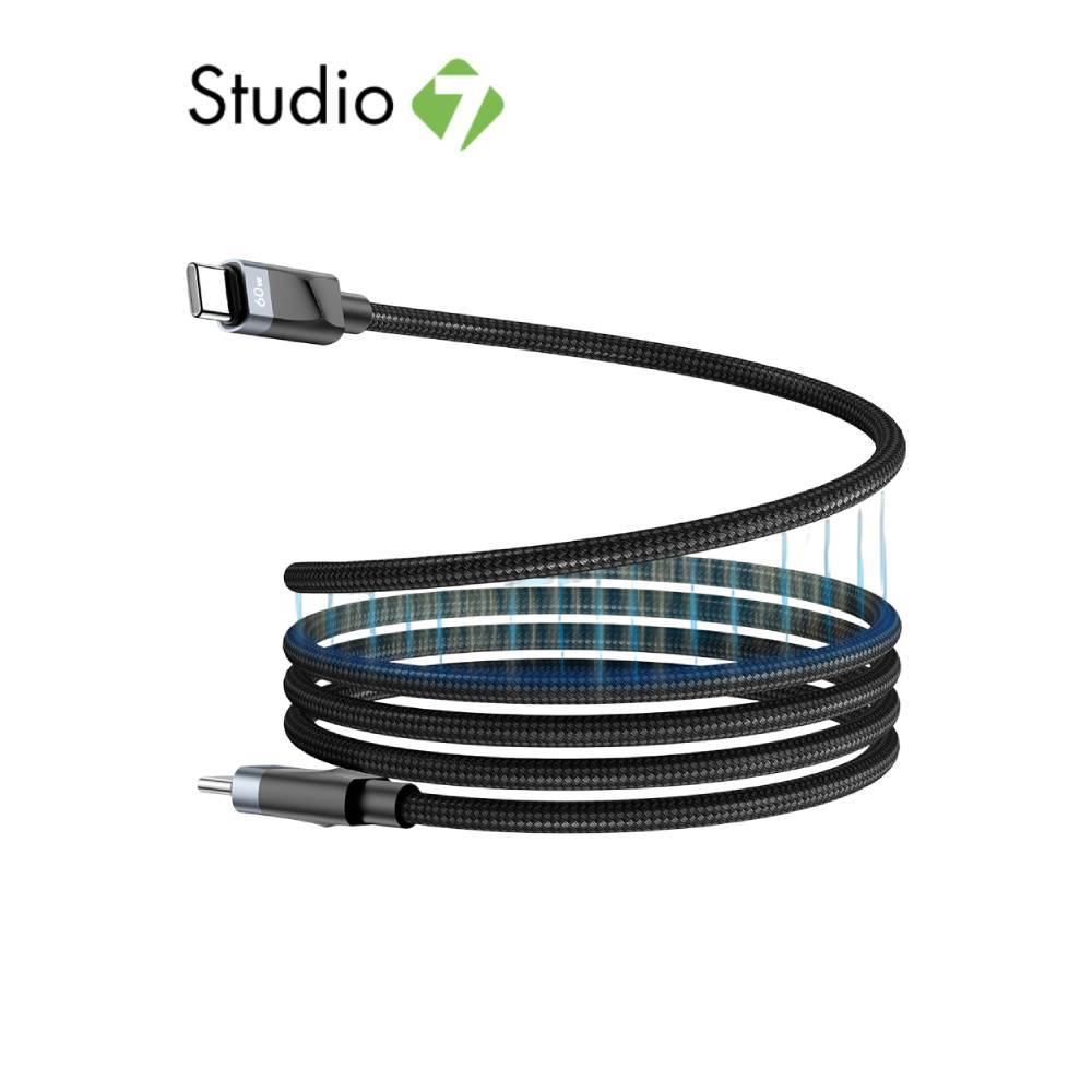 สายชาร์จ ALPHA.X USB-C to USB-C Cable Magnetic 60W 1M. ALU-CC14 Black by Studio7