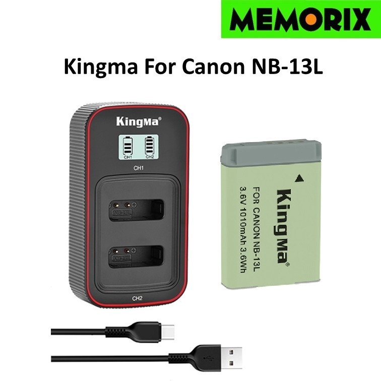 KingMa For Canon NB-13L (1010mAh) Rechargeable Li-ion battery and LCD dual charger for Canon  SX620 